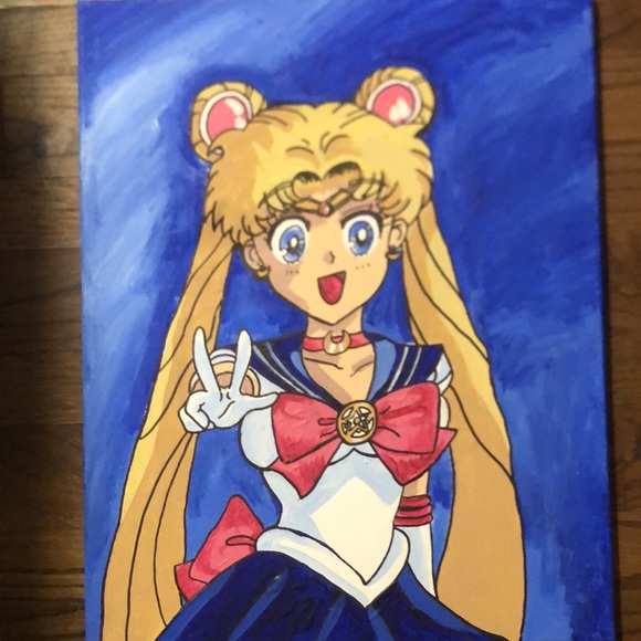 Custom sailor moon painting. That I have painted so there’s no others like it:)) - Picture 2 of 3